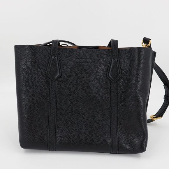 Tory Burch Perry Small Triple Compartment Tote Black - Picture 5 of 12